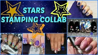 Stamping Nail Art Tutorial | Stars Facebook Group Collab | judinkanailart ✓