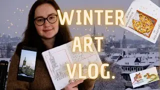 winter art vlog // aachen, pizza & graphite aquarelle✨