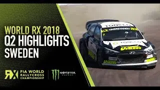 World RX Q2 Highlights | World Rallycross of Sweden 2018