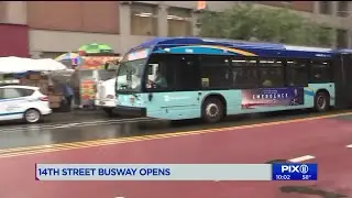 14th Street busway launches: Major traffic changes to stretch of Manhattan street