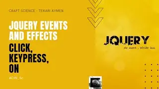 jQuery Events Click, Keypress, On + Effects [AR]