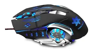 Zinq Technologies 1070 LED Backlight 6 Button USB Gaming Mouse with 3200DPI, 1.5 Metre Nylon