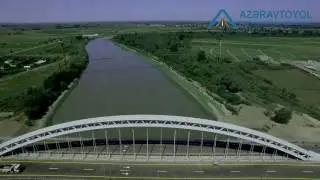 Regionun möhtəşəm və unikal körpüsü.. Salyan r-nu, Kür çayı...