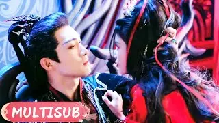 魔女半夜爬上高冷仙尊的床，仙尊卻突然睜眼一把壓過她的後腦勺🥵 #cdrama #千朵桃花一世开 #zhangbinbin #sunzhenni #theblossominglove #drama