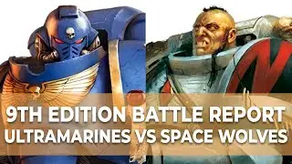 BATTLE REPORT! *NEW 9TH EDITION* ULTRAMARINES VS SPCE WOLVES | WARHAMMER 40K | GRAND TOURNAMENT