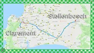 Driving from Claremont to Stellenbosch - Cape Town Traffic South Africa