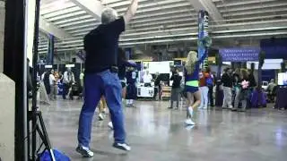Seattle Seahawk Cheerleaders Dance w/Coach Mike Jones part 1 of 4