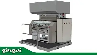 Giugni Modular 940 | Macchina Flexo 1 Colore Gearless per Shoppers in Linea con Saldatrice
