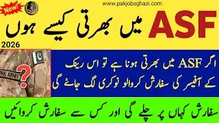 ASF Safarish Ka Tarika | Corporal, ASI, LDC, UDC Selection & Written Test Guide 