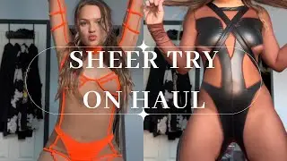 Sheer transparent clothing haul | 4k