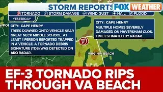 EF-3 Tornado Pushes Virginia Beach Homes Off Their Foundations: NWS Wakefield