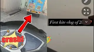 First vlog of kite flying❤️ bike got crashed😡😢☠️