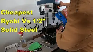 Can A $100 Drill Press Drill 1&rdquo; Holes in Steel? (Ryobi DP102L)