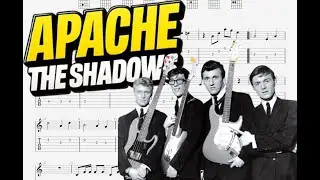 Apache The Shadows EASY ELECTRIC GUITAR TAB w# GUITAR TAB | #apahce #shadows #electricguitar