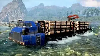 SnowRunner | Titanium - First Test Drive |  Foothills of Sayan Map - Logging | Console Mods