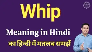 Whip meaning in Hindi | Whip ka kya matlab hota hai | daily use English words
