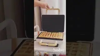 Trying our new aesthetic looking Asahi Waffle Maker 🥰