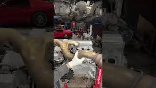 BMW M62 engine installation of a straight-through exhaust system