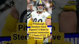 NFL News 🚨 | Pittsburgh Steelers have Signed TJ Watt to contract extension 3 Years $123 Million