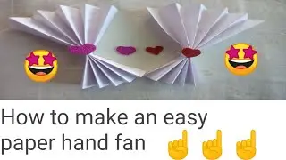 How to make a simple paper hand fan// paper  fan// JN's Craft Works//😁😁