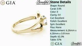 Half-Crescent 1-Carat Diamond Ring with Inlaid Setting