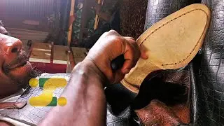 BLAKE STITCHING BURGUNDY HEEL BOOT #handcraftedshoes #art 