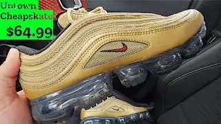 Uptown Cheapskate #1: Nike Air Vapormax 97 Metallic Gold / Don Alpha Cleat 8K SKU: AJ7291-700