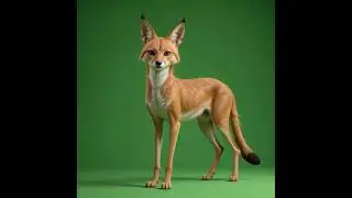 Female jackal green screen