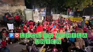 Delhi state Anganwadi workers and helpers union strike