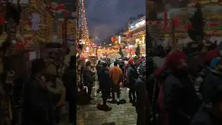 Manali Mall road on  Christmas eve. #christmas #snowman #marrychristmas #manali #2024 #shorts #viral