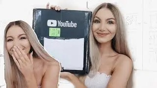100k silver play button reaction