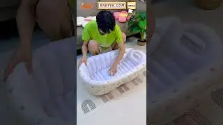 Looking for a Convenient and Space-Saving Baby Bathtub? Check Out the Inflatable Baby Bathtub! #baby
