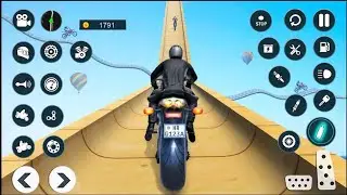 Mega Ramp Bike | Ramp MotoGP Stunts | Bike game | Gameplay Android | Aprilia | Level 1 | Ramp 3D