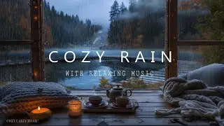 Rainy Morning in a Cozy Cabin by the Lake &ndash; Tea, Candlelight & Peaceful Rain Sounds