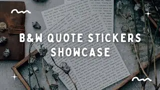 Black & White Quote Stickers | Product Showcase