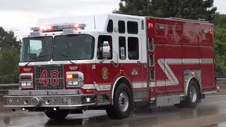 Tinicum Township Fire Company Rescue 48 & Crozer EMS MICU 81 Responding *Screaming Q & Horn*