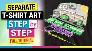 How to Separate Complex Tee Shirt Art for Screen Printing Step by Step Full Tutorial