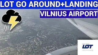 GO AROUND & Landing LOT Airlines Embraer 175  at Vilnius Airport [4K]