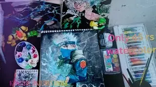 Kakashi drawing from Naruto series anime with only 25 rs watercolor 🤩 #my#long#video#Kakashi hatake