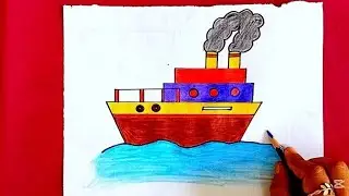🚢 How to Draw a Ship Step by Step | Easy Ship Drawing Tutorial