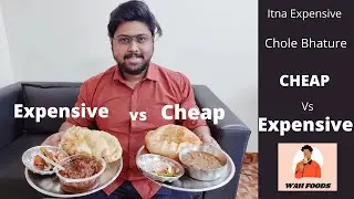 Expensive Vs Cheap Chole Bhature...😱 Which one is Better? | Comparison Cheap Vs Expensive | Wah Food