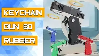 keychain gun 60 rubber bands rubber band gun Shooting Pistol Alloy Kid Outdoor Party metal gun boyfr