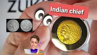 Gold Indian incuse coin 👀