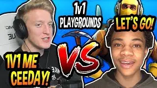 TFUE CHALLENGES CEEDAY TO A 1V1 IN FORTNITE! (PC VS CONSOLE) WHO WILL WIN? Fortnite FUNNY Moments