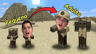 VIRAMOS PEQUENOS ZUMBIS DO DESERTO E EVOLUÍMOS PARA ADULTOS NO MINECRAFT!
