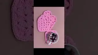 crochet heart coasters #crochet #diycrafts #diy