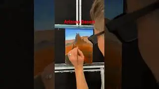 Arizona Desert. #shorts #desert #oilpainting #timelapse