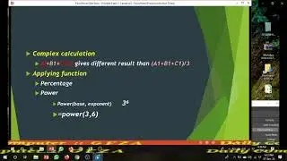 Part 1 Applying simple formulas in MS-Excel