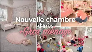 UNE NOUVELLE CHAMBRE POUR MA FILLE 🎀// TRANSFORMATION PETIT BUDGET + GROS MÉNAGE 🧽 