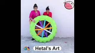Old tyre flower making - Reuse home ideas - Recycle useful #recycle #useful #old #tyre